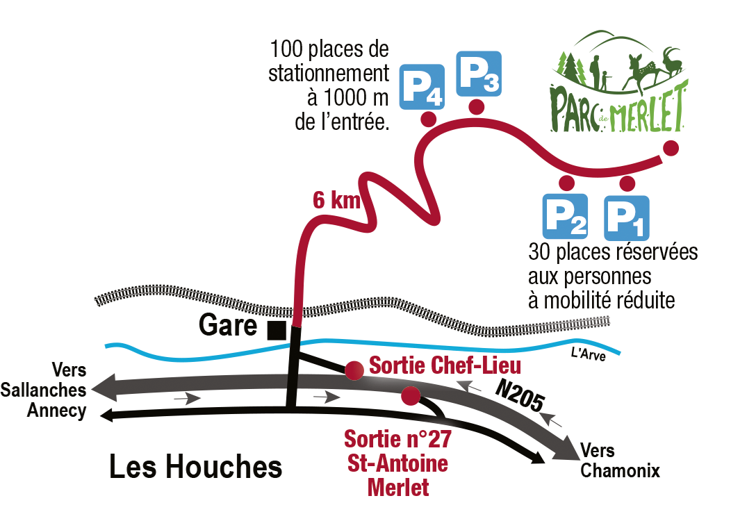 Merlet park access map by car