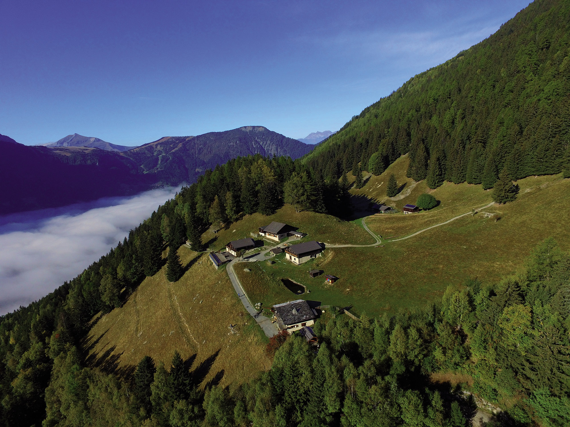 Vue aérienne du parc de Merlet