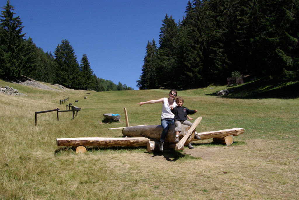 Wooden plane at Merlet park for children