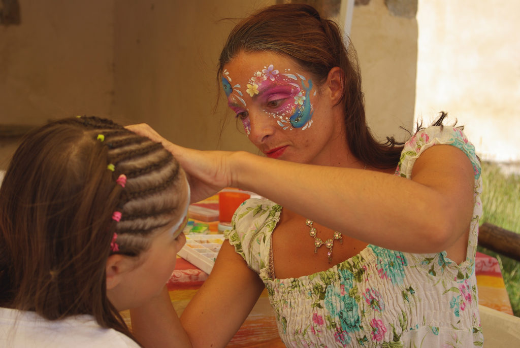 Kids make-up day at Merlet Park