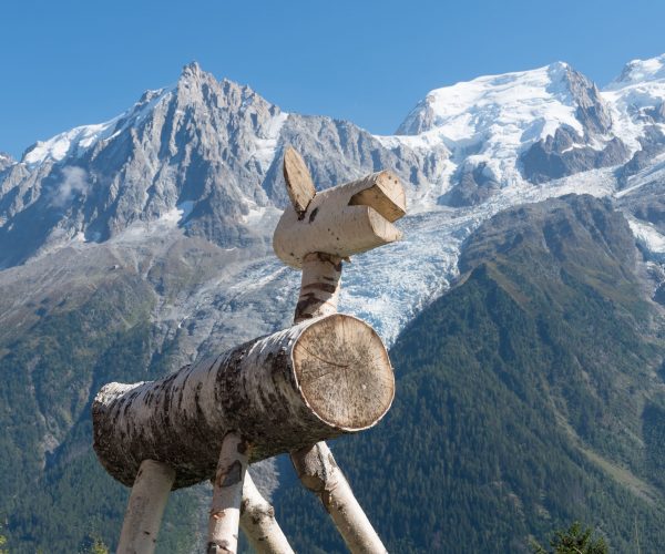 Animal sculpté au parc de Merlet