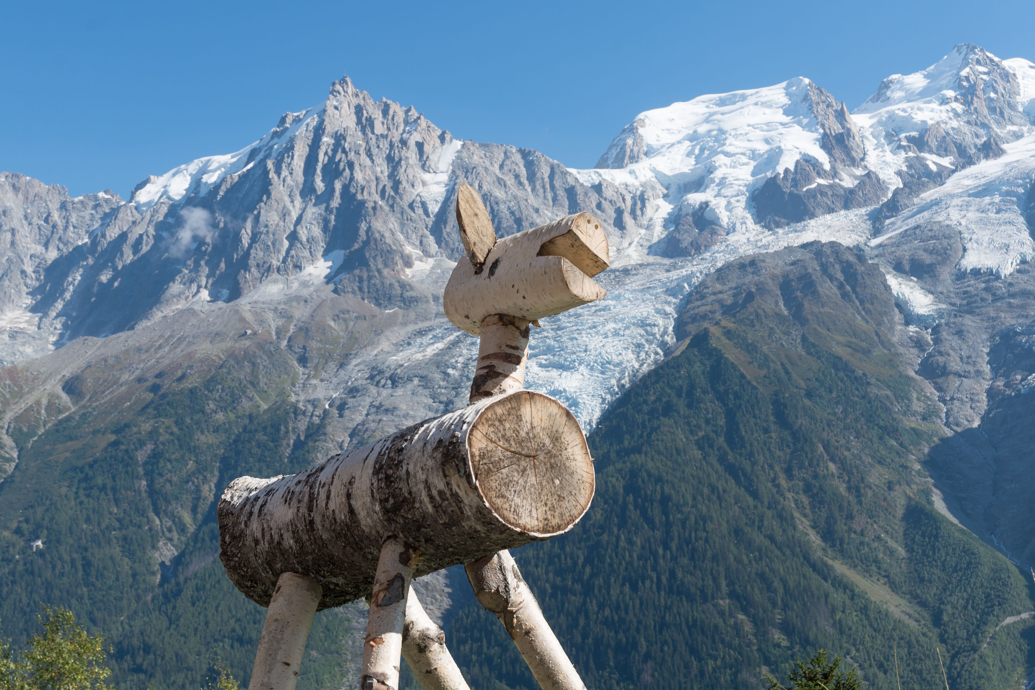 Animal sculpté au parc de Merlet