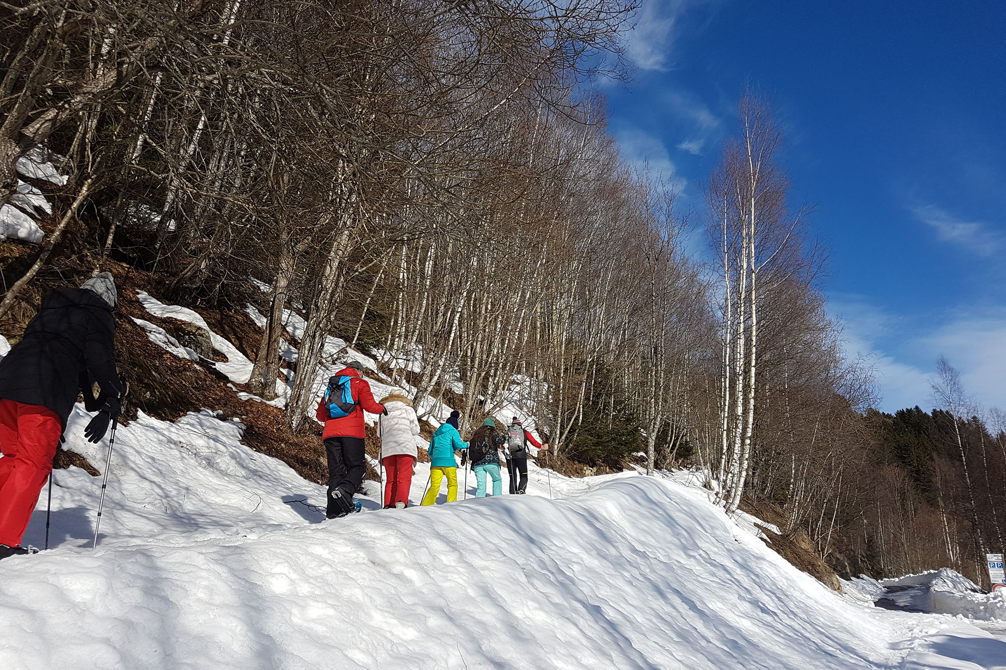 Départ – Randonnée raquette hiver au Parc de Merlet Départ - Randonnée raquette hiver au Parc de Merlet
