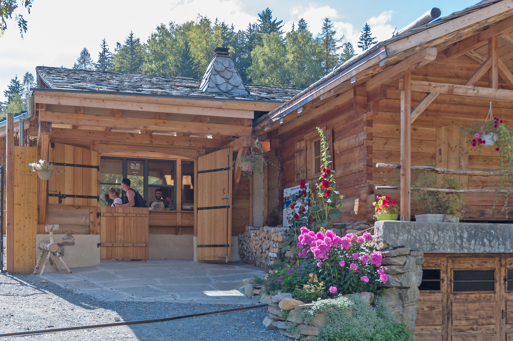 Entrée du parc de Merlet aux Houches